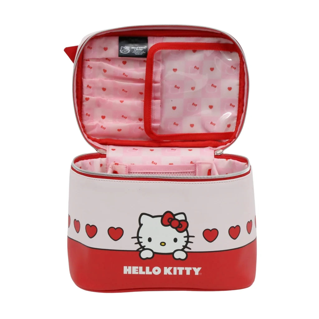 IMPRESSIONS VANITY - HELLO KITTY ''HEARTS'' TRAIN CASE - (1PC)