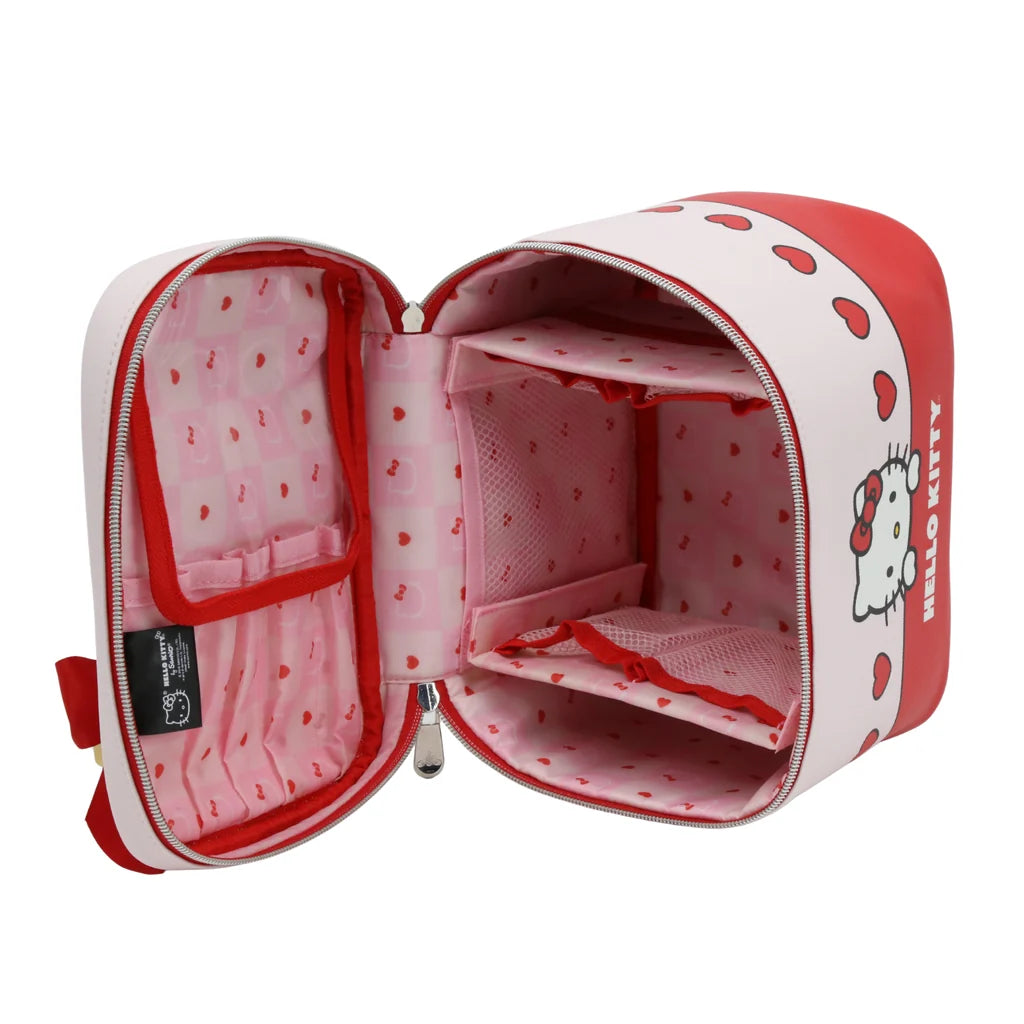 IMPRESSIONS VANITY - HELLO KITTY ''HEARTS'' TRAIN CASE - (1PC)