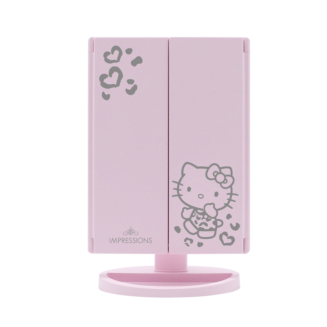 IMPRESSIONS VANITY X HELLO KITTY - MIROIR DE MAQUILLAGE LED À TROIS PLACES AVEC GROSSISSEMENT