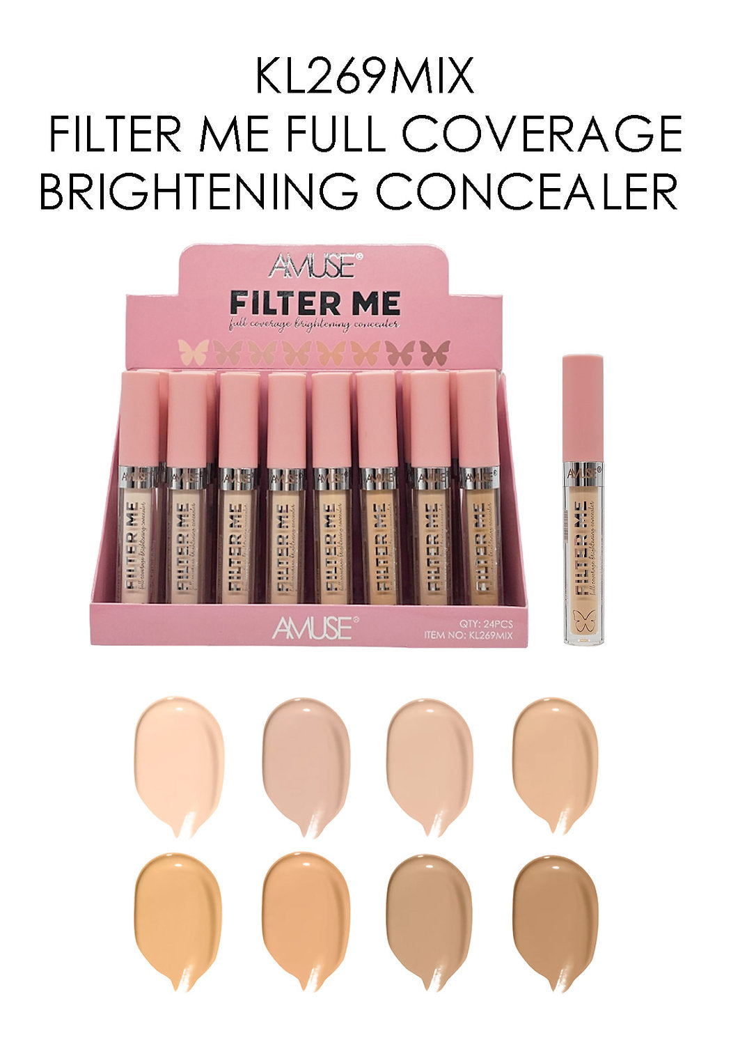 AMUSE- FILTER ME- FULL COVERAGE CONCEALER- (24PCS)