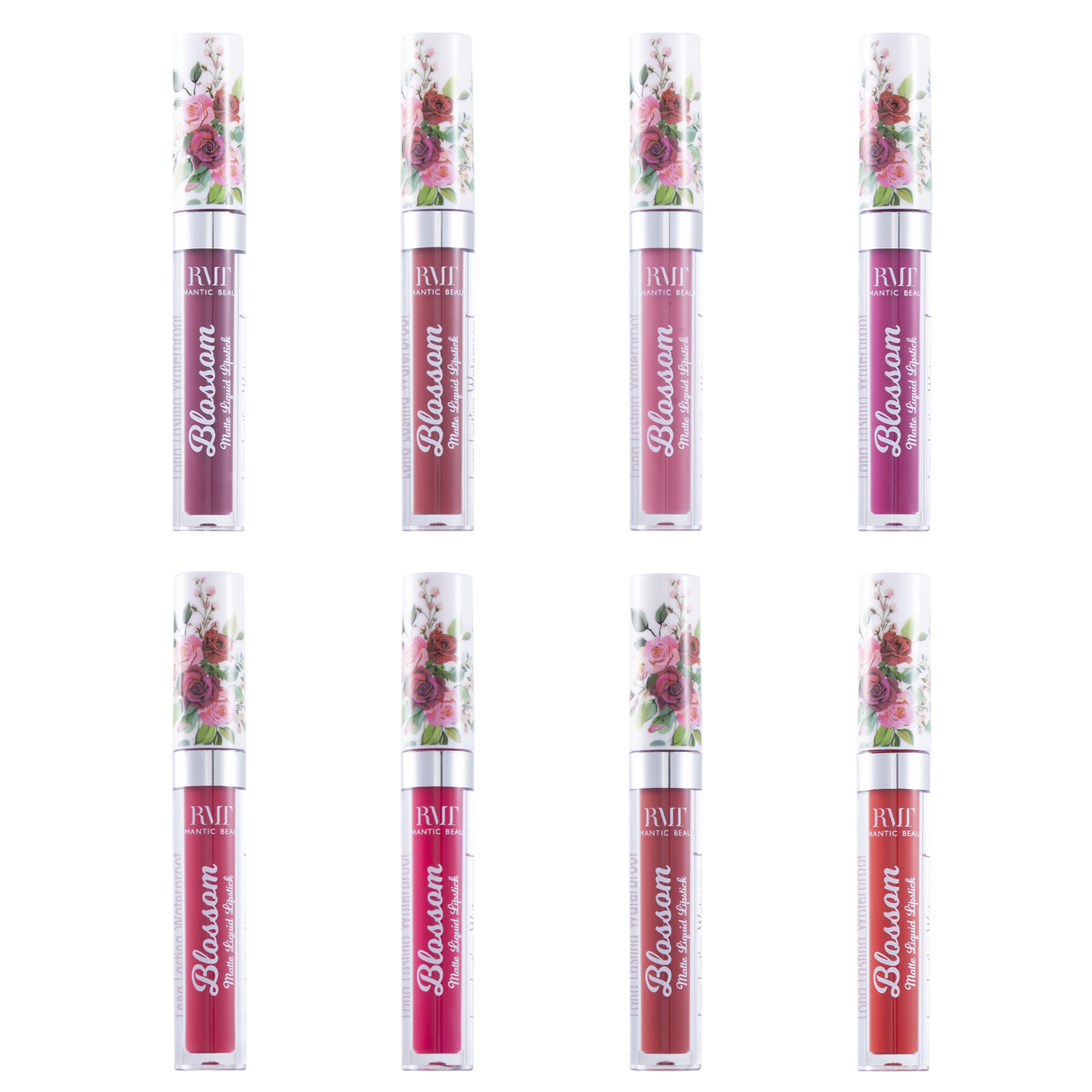 ROMANTIC BEAUTY - BLOSSOM MATTE LIQUID LIPSTICK - 8 COLORS - 48PC DISPLAY