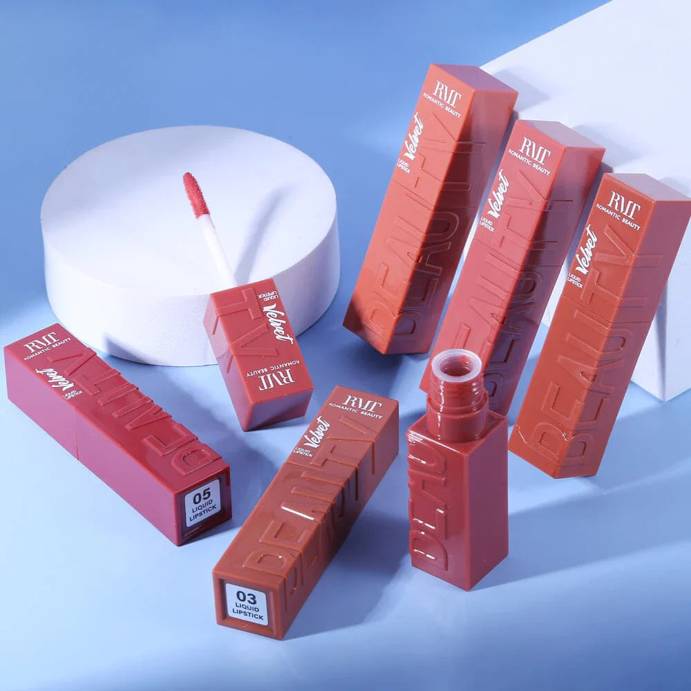 ROMANTIC BEAUTY - VELVET LIQUID LIPSTICK - 6 COLORS-DISPLAY 24PC