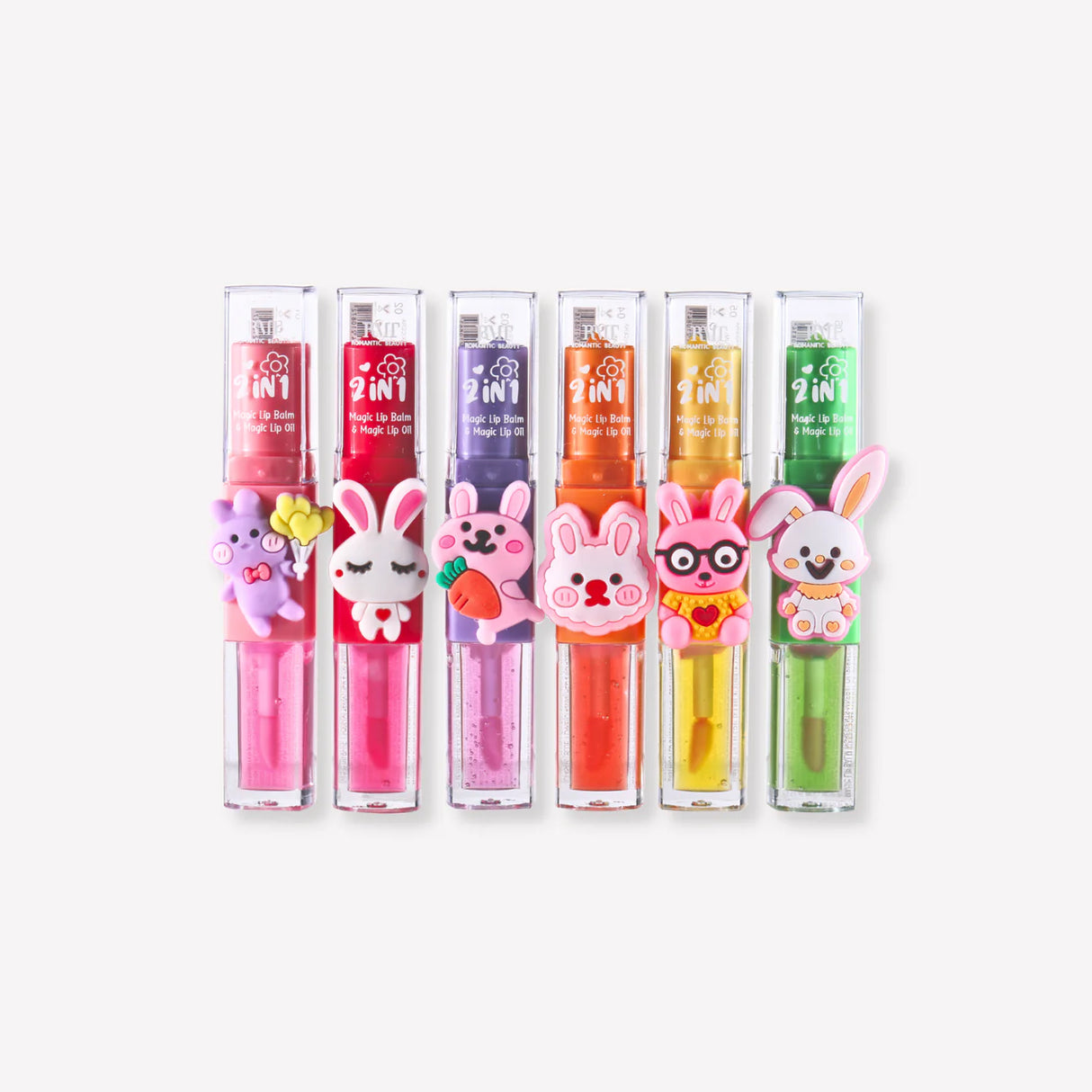 ROMANTIC BEAUTY- CUTE 2 IN 1- MAGIC LIP BALM AND LIP OIL- 24PCS