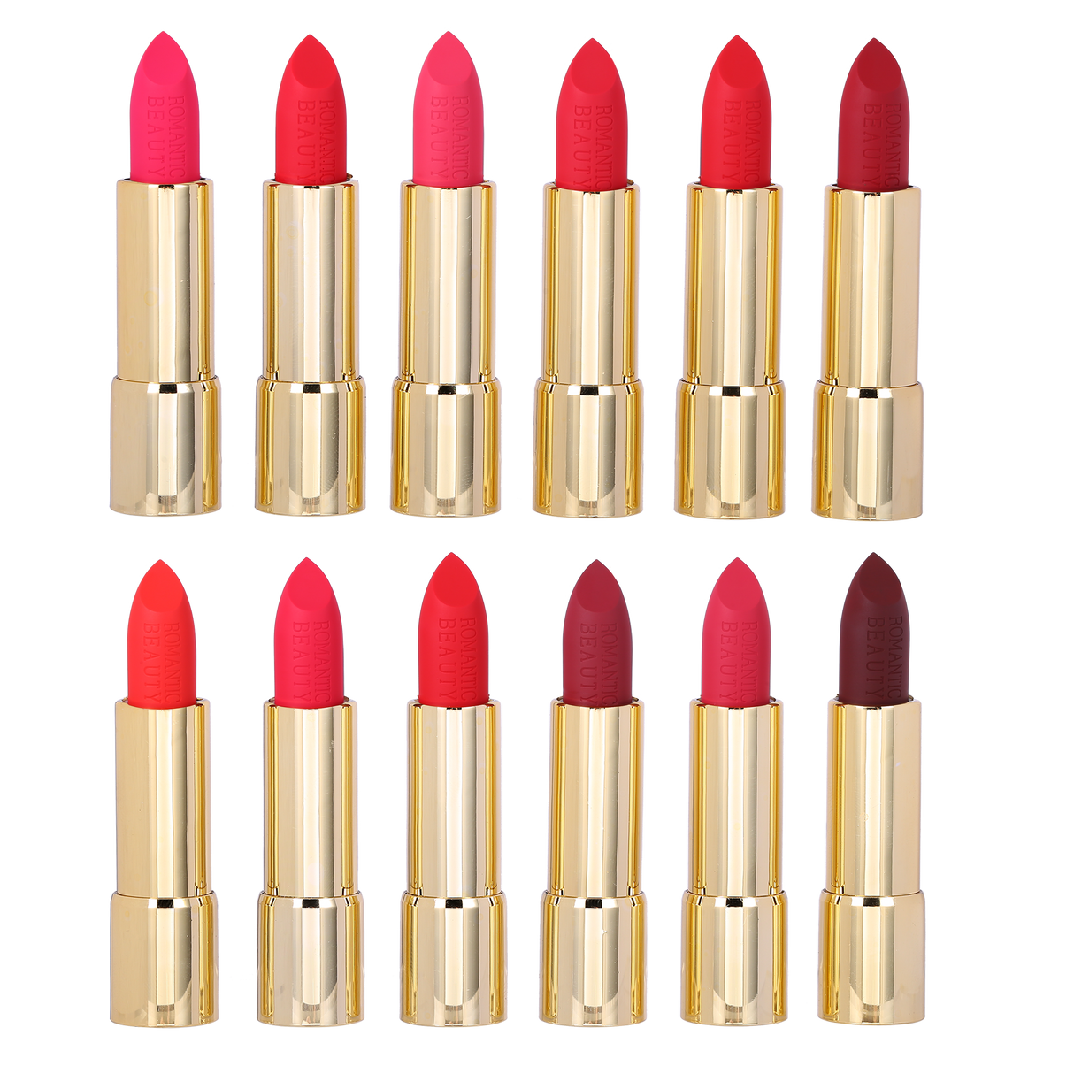 ROMANTIC BEAUTY - SEXY LIP STICK MATTE - 12 COLORS - DISPLAY 36PC