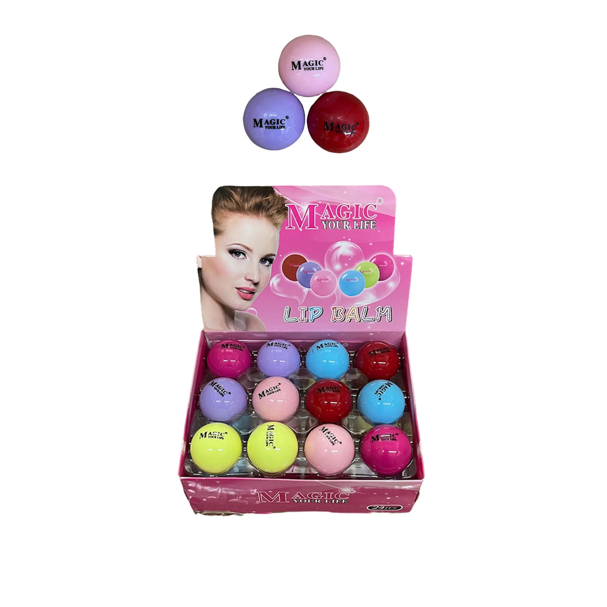 MAGIC YOUR LIFE - LIP BALM- 24 PCS