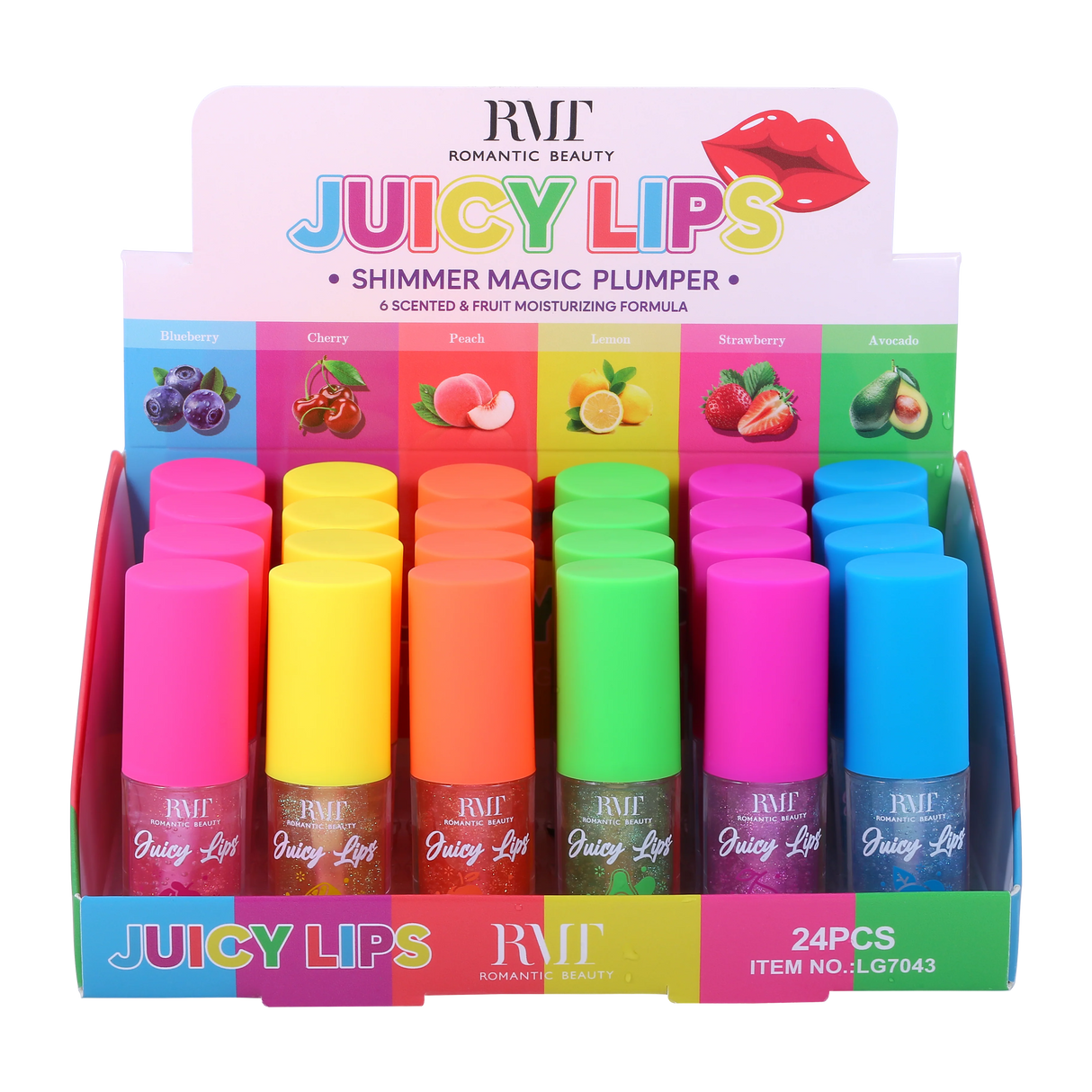 ROMANTIC BEAUTY - JUICY LIPS- LIPGLOSS (24PCS)