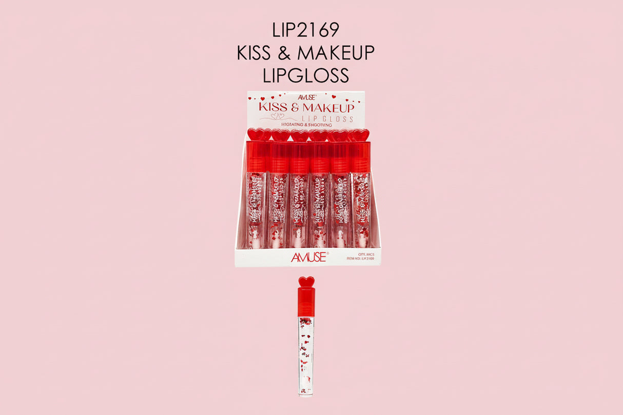 AMUSE- KISS & MAKEUP- LIPGLOSS (24PCS)
