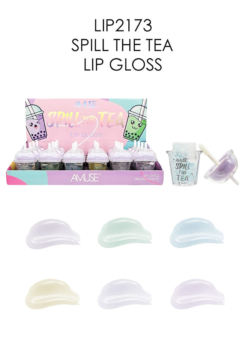 AMUSE- SPILL THE TEA- LIPGLOSS- (24PCS