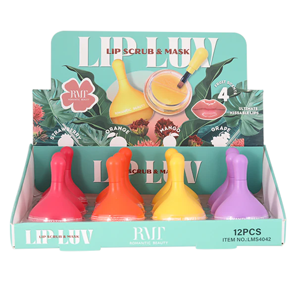 ROMANTIC BEAUTY- LUV- LIP SCRUB AND MASK- 12PCS