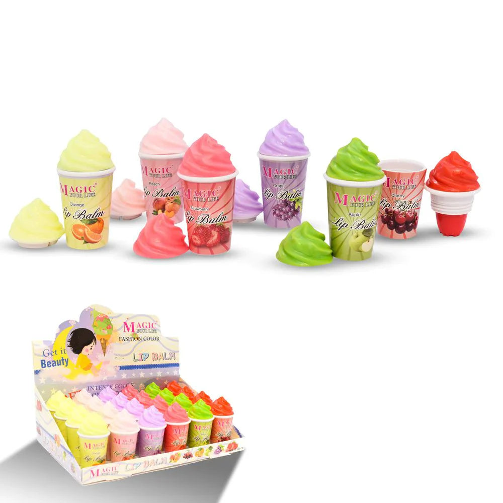 MAGIC YOUR LIFE- ICE CREAM- LIP BALM- 24PCS
