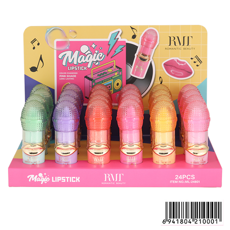 ROMANTIC BEAUTY - PSYCHEDELIC KARAOKE MAGIC LIPSTICK - DISPLAY 24PC
