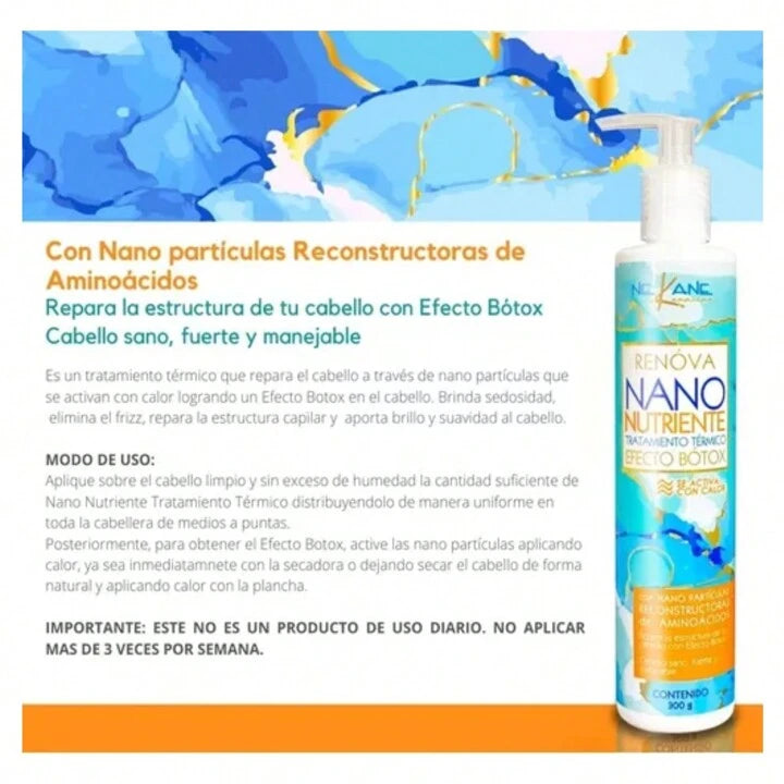 NEKANE CAPILLAR- RENOVA NANO NUTRIENTE- TRATAMIENTO TERMICO-(1PC)