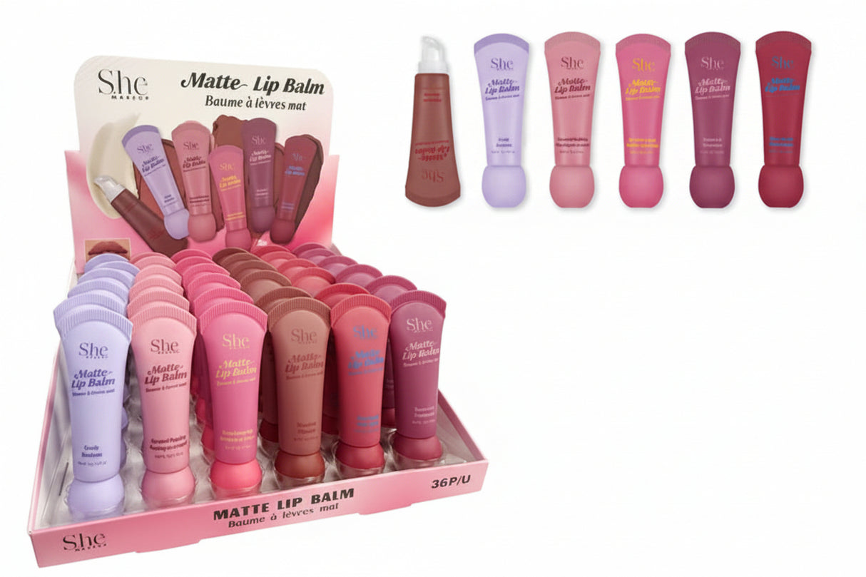 S.HE MAKEUP - MATTE LIP BALM (36PCS)
