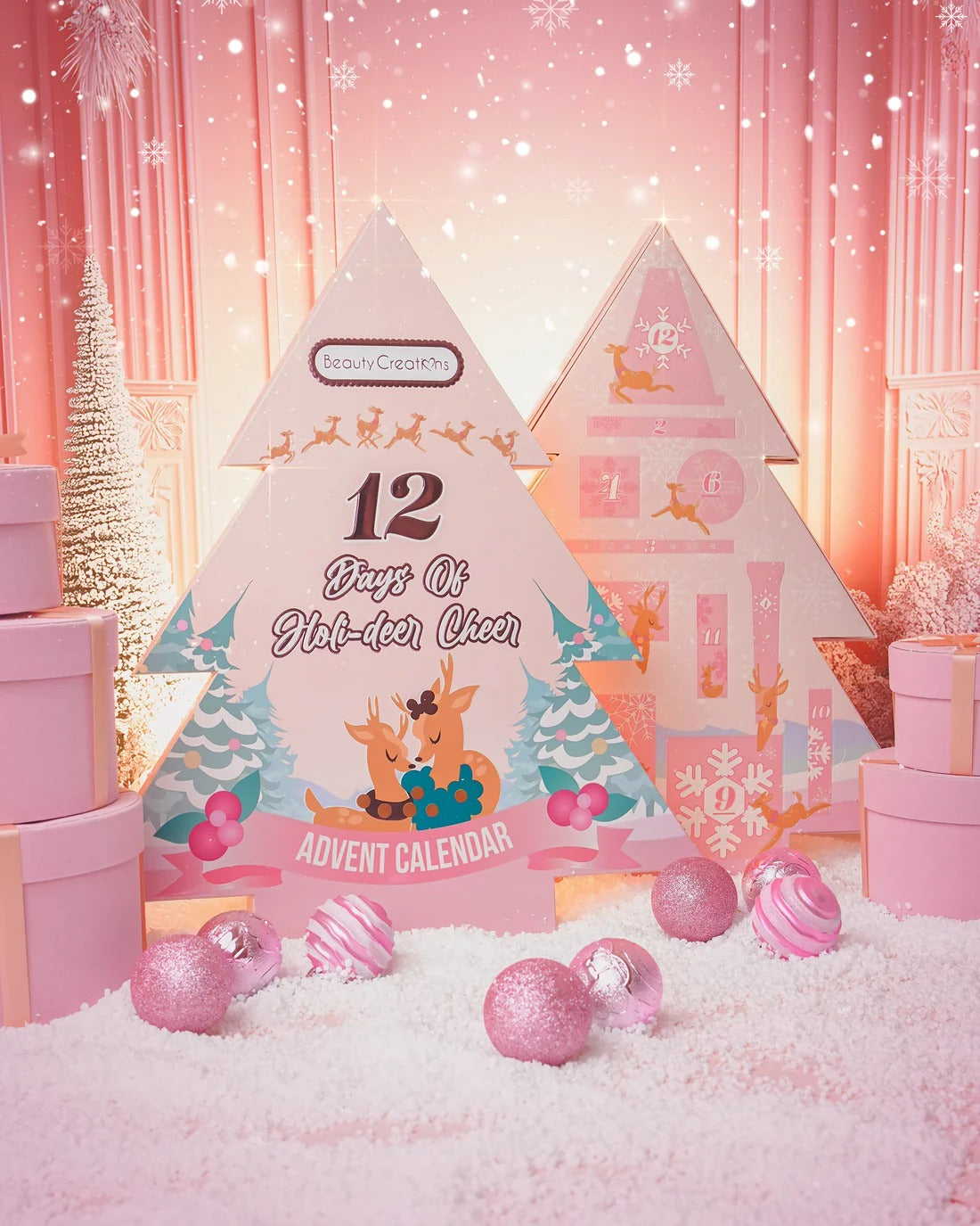 BEAUTY CREATIONS - REINDEER CHRISTMAS- ADVENT CALENDAR 12 DAYS OF HOLI-DEER CHEER (1SET)