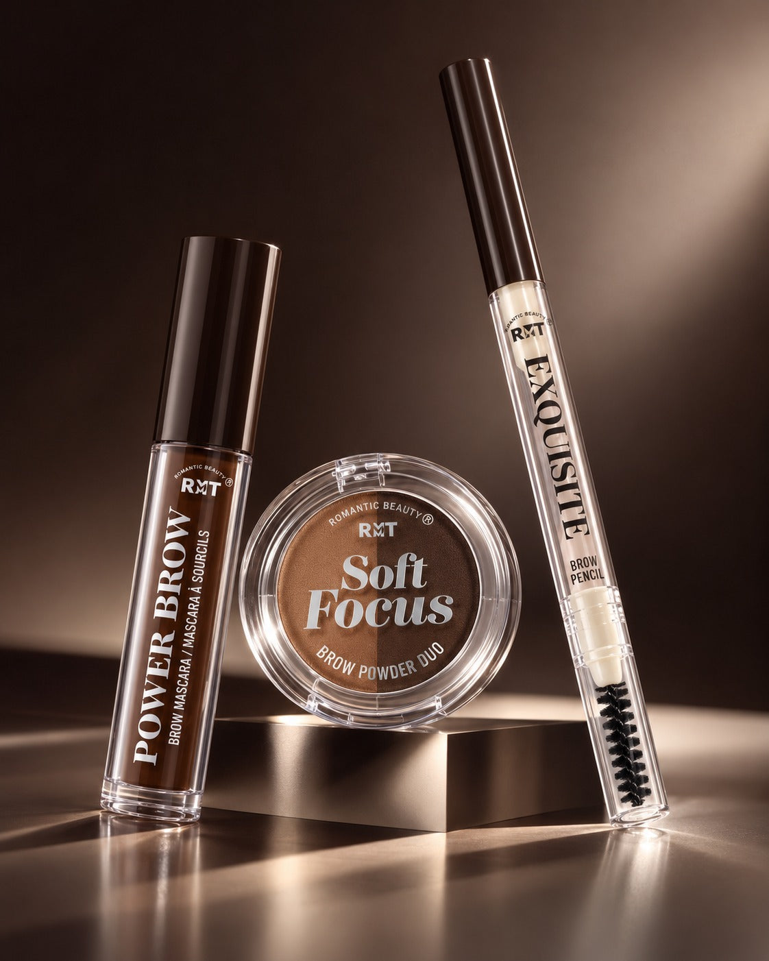 ROMANTIC BEAUTY - EXQUISITE BROWS - BROW PENCIL/ BROW MASCARA/ BROW POWDER DUO (1PC)