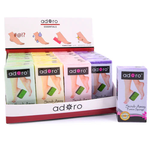 ADORO PROFESSIONAL- PUMICE SPONGE SCRUB- 24PCS BOX