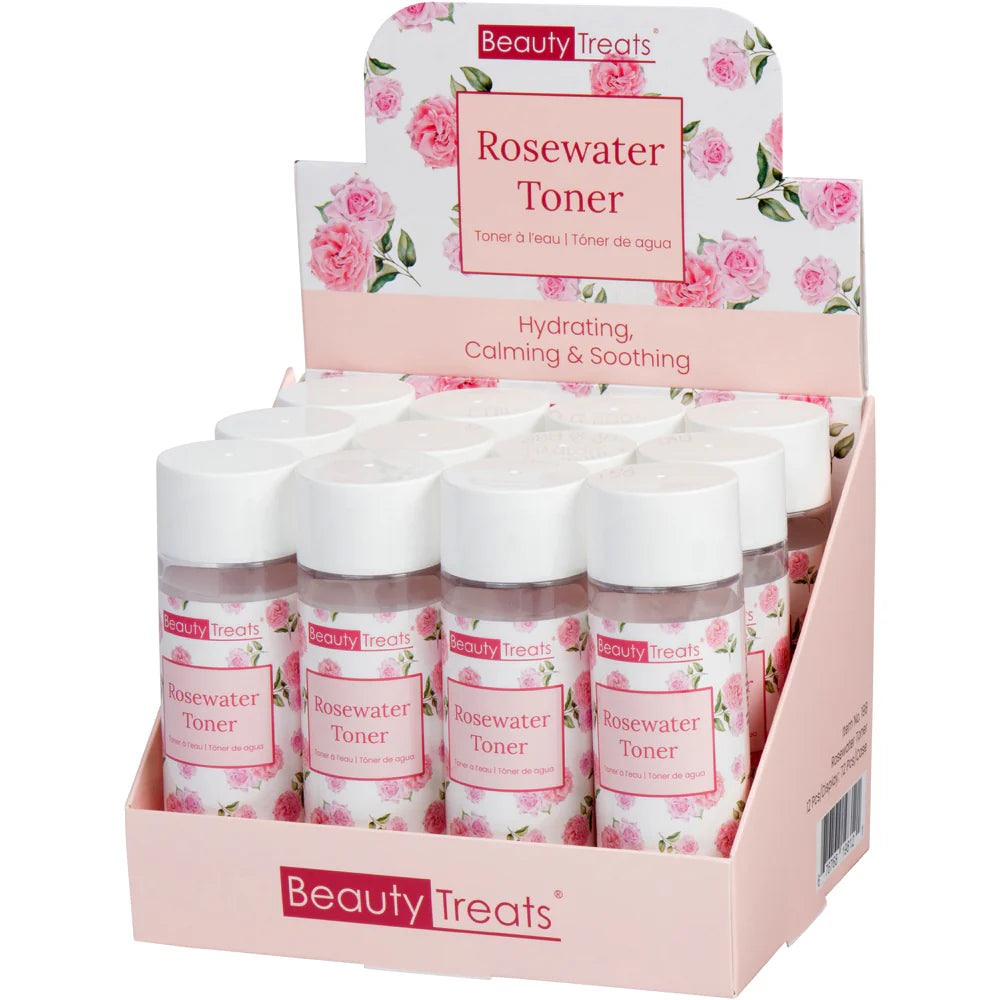 BEAUTY TREATS- ROSE WATER- TONER- 12PCS
