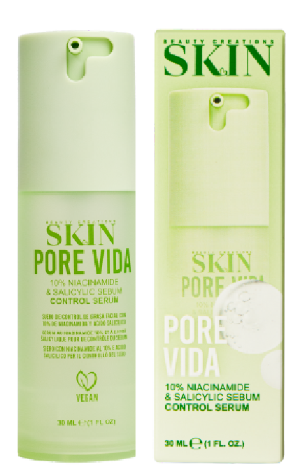 BEAUTY CREATIONS SKIN - PORE VIDA 10% NIACINAMIDE & SALICYLIC ACID SEBUM - CONTROL SERUM - PRE-SALE (1PC)