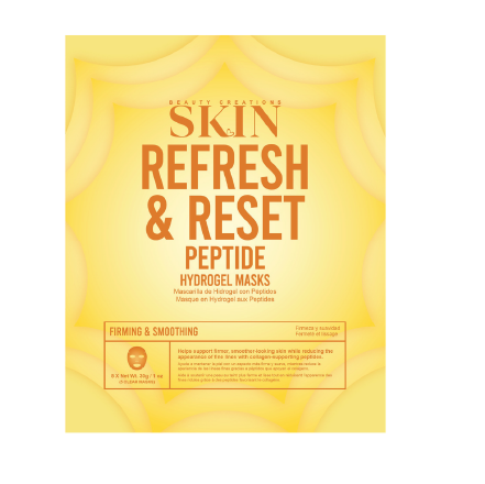 BEAUTY CREATIONS SKIN - EXTENSION REFRESH & RESET PEPTIDE HYDROGEL MASKS - 1 BOX (5 MASKS)