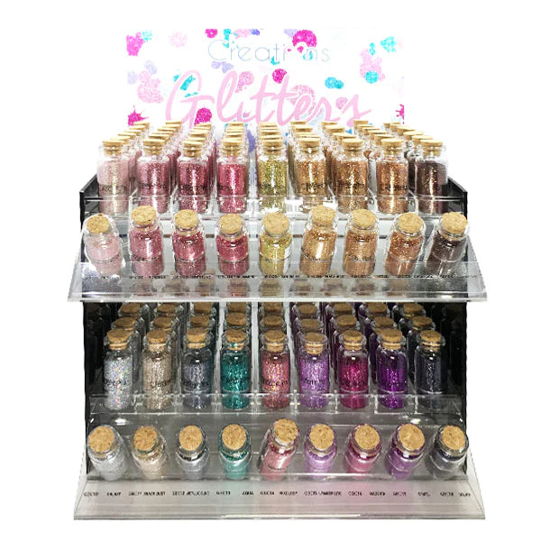 BEAUTY CREATIONS- LOOSE GLITTER FULL DISPLAY- 216PCS