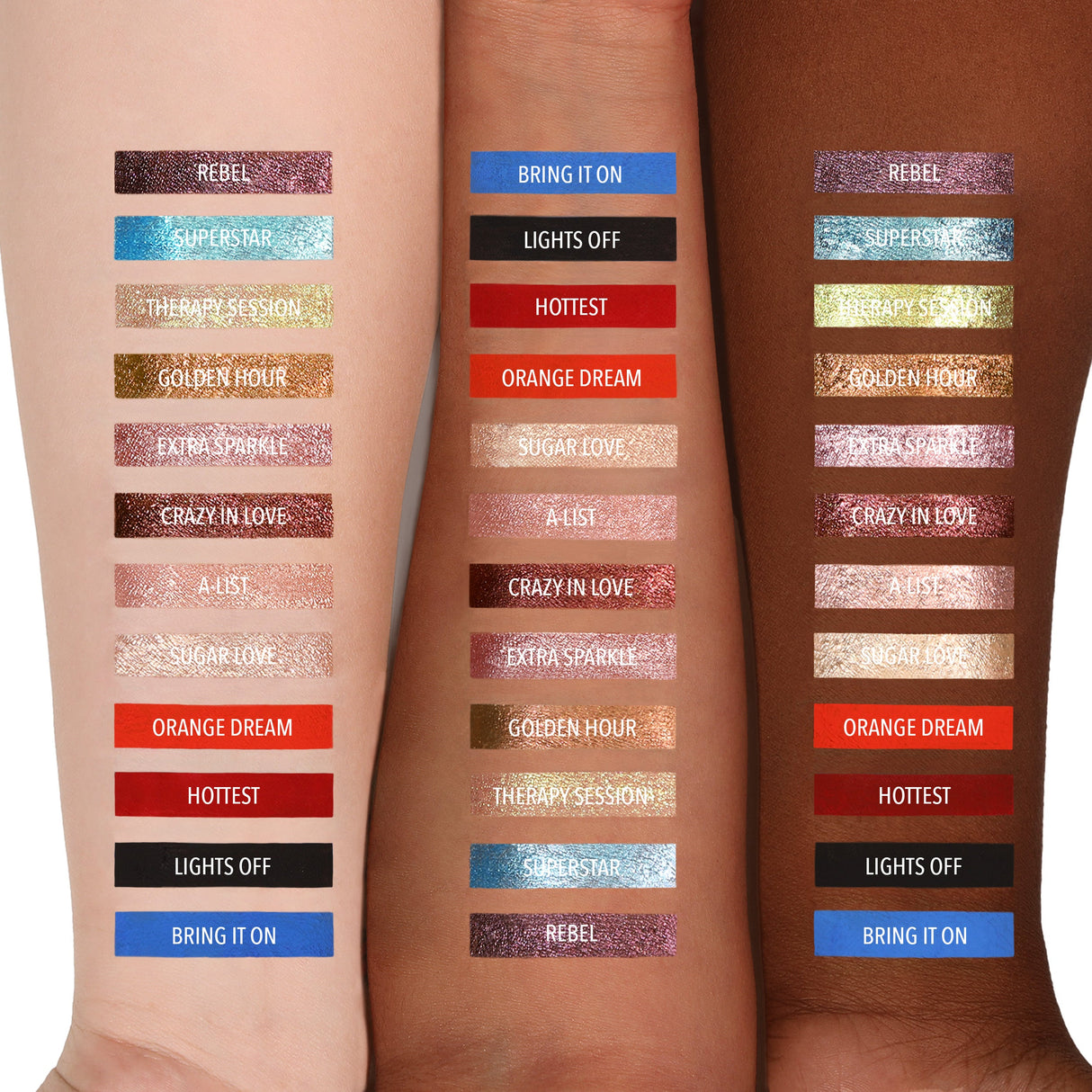 COLLECTION DE PIGMENTS LIQUIDES SUPERHYPED MOIRA