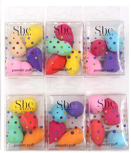 SHE MAKEUP- SMS-21- ESPONJAS MEZCLADORAS- 12UNDS