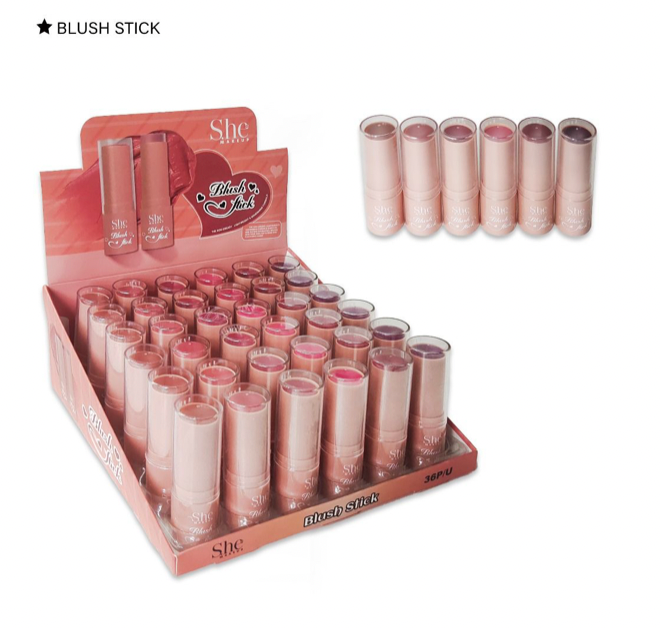 S.HE MAQUILLAGE - BLUSH STICK - PRÉSENTOIR 36PC