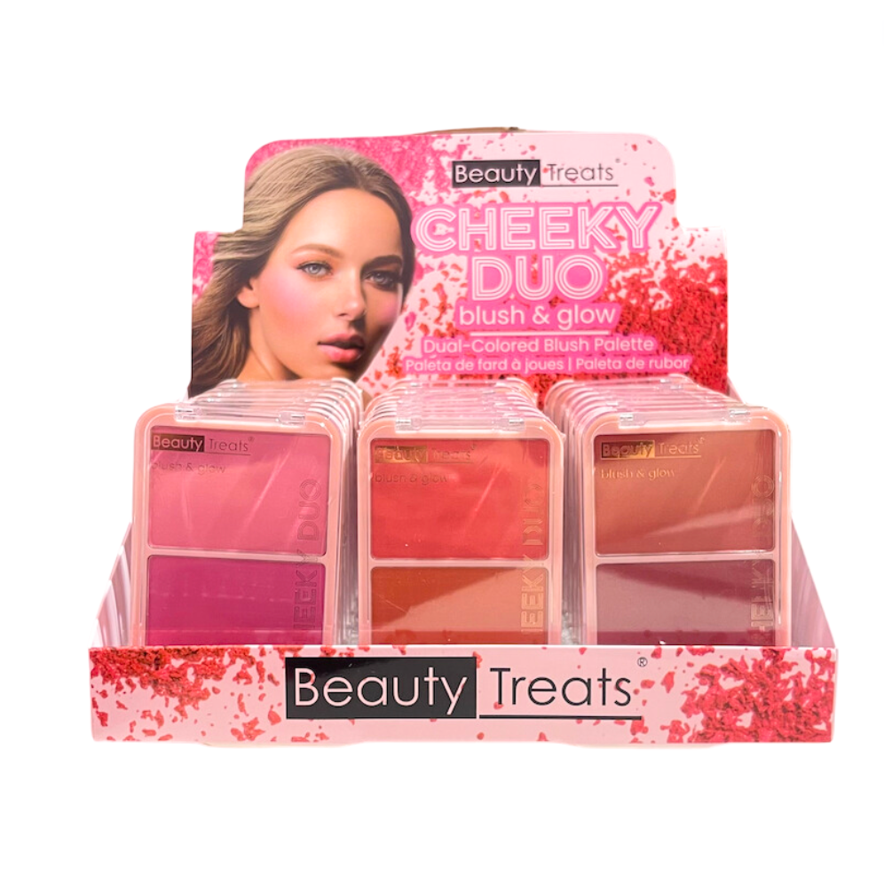 BEAUTY TREATS - DÚO DE RUBOR Y BRILLO (DISPLAY 24PC)