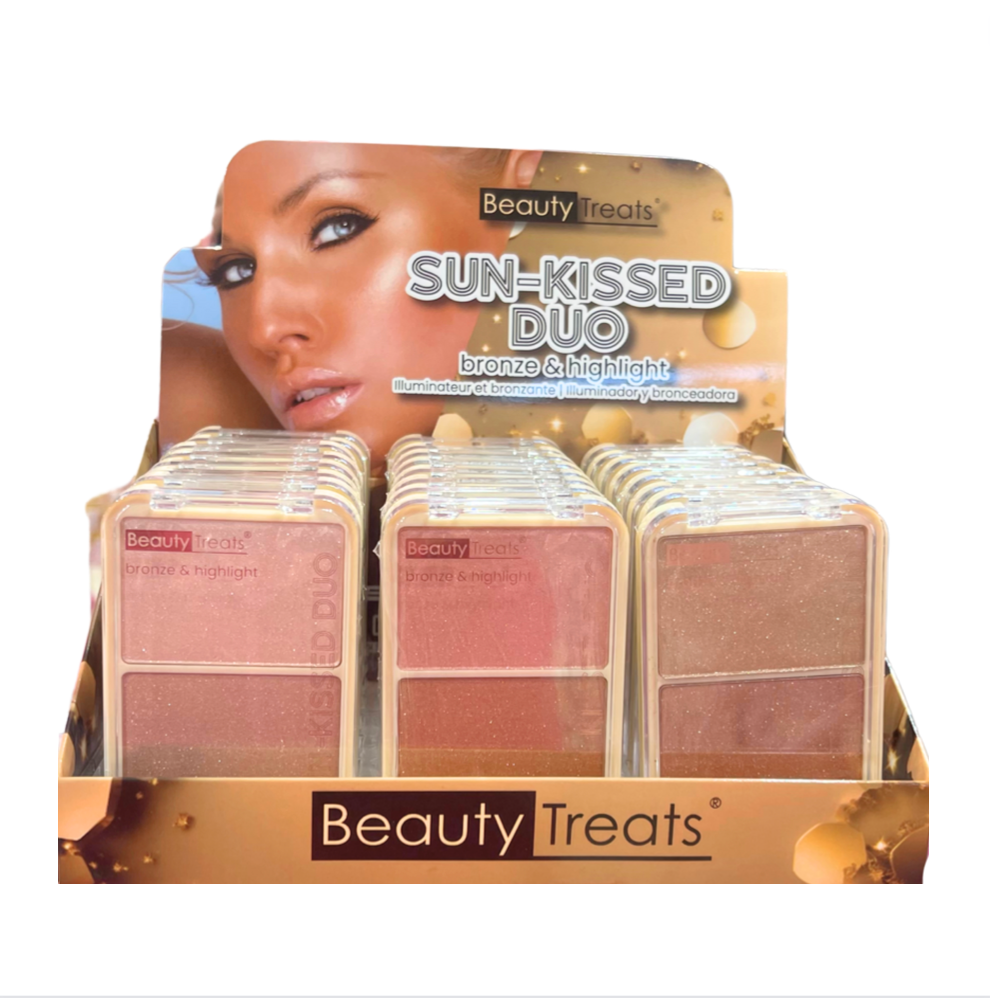 BEAUTY TREATS - DÚO BRONCEADOR Y DESTACADOR BESADO POR EL SOL (DISPLAY 24PC)