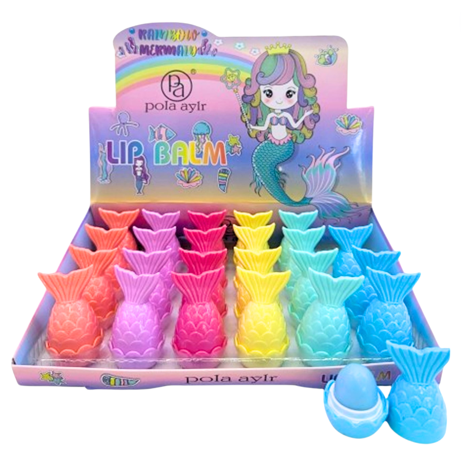POLA AYLR RAINBOW MERMAID LIP BALM DISPLAY 24PC Shopcosmeticsandmore