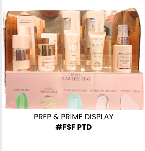 BEAUTY CREATIONS - PREP & PRIME DISPLAY (6PC EA + 1 FREE TESTER = 34PC TOTAL)