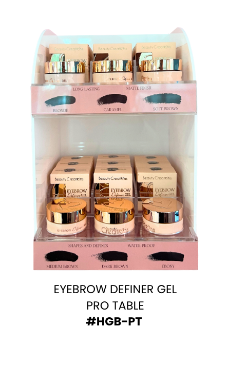BEAUTY CREATIONS - EYEBROW DEFINER GEL PRO TABLE DISPLAY- 36PCS + 6 FREE TESTERS