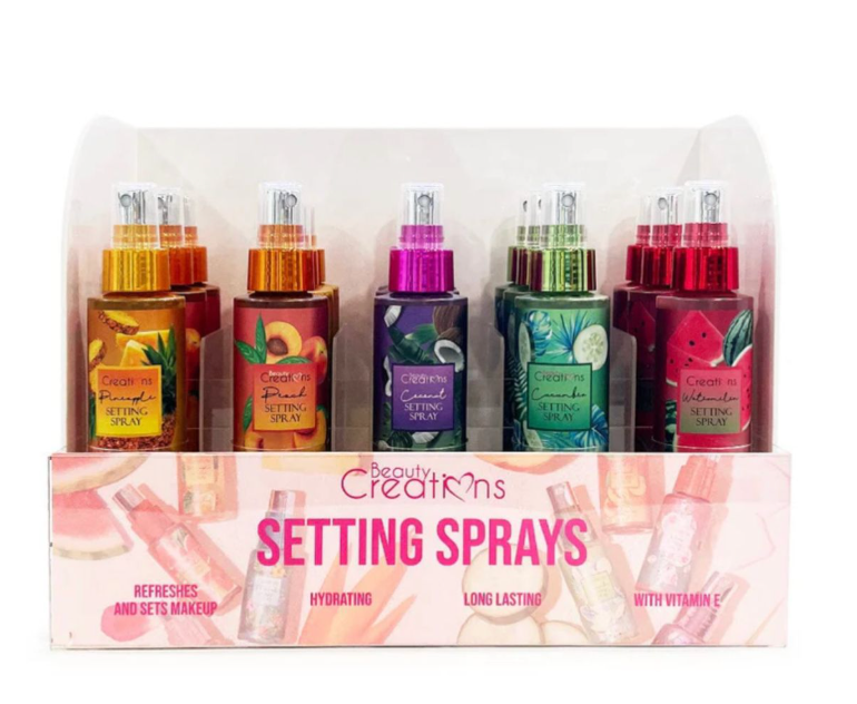 BEAUTY CREATIONS - SETTING SPRAY DISPLAY (6PC EACH +1 FREE TESTER = 35PCS