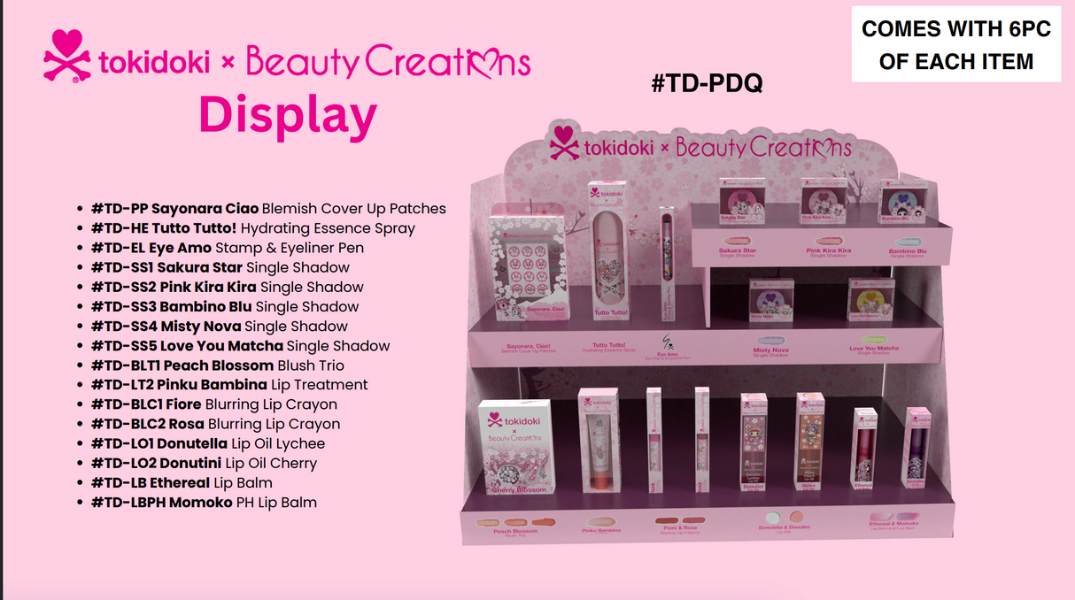 BEAUTY CREATIONS X TOKIDOKI- FULL DISPLAY- 1PC