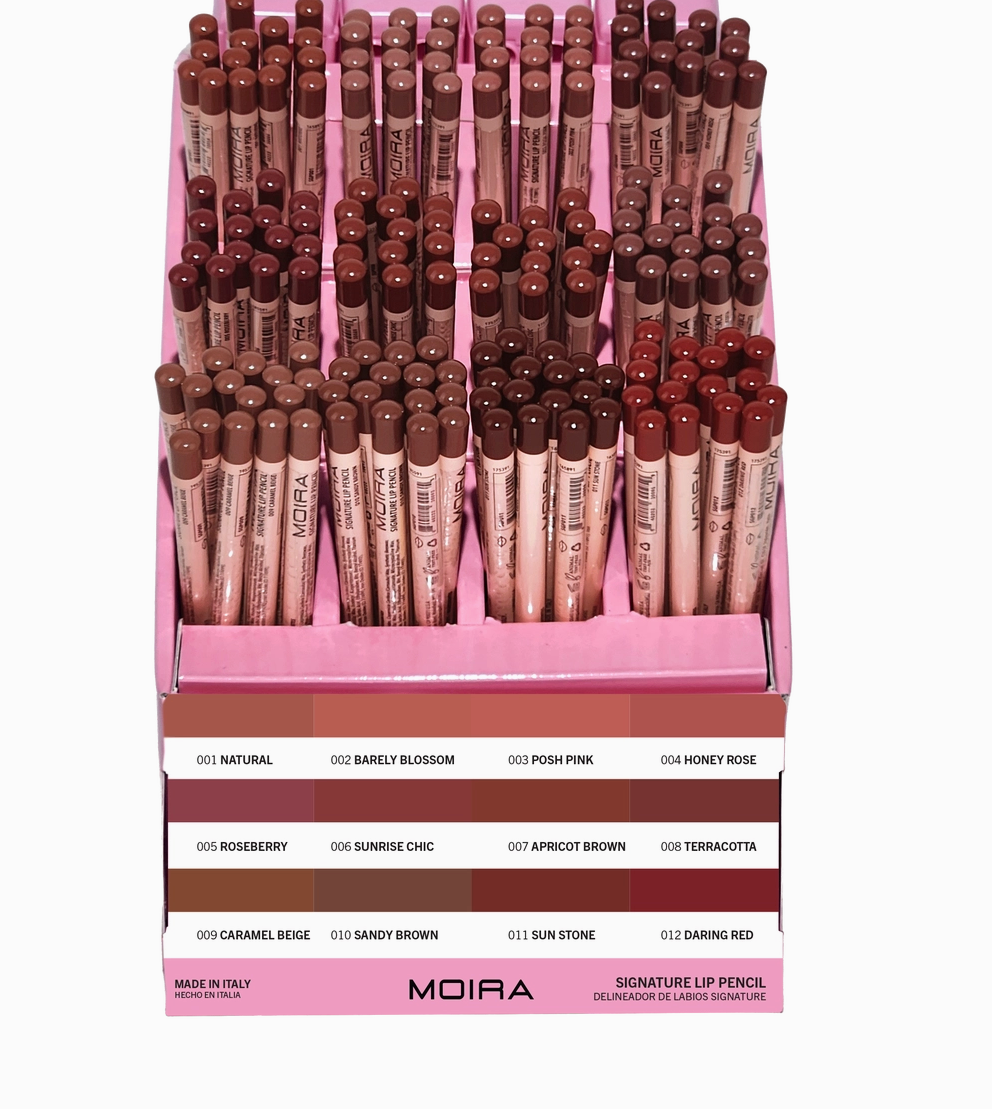 MOIRA- SIGNATURE LIP PENCIL - CARDBOARD DISPLAY