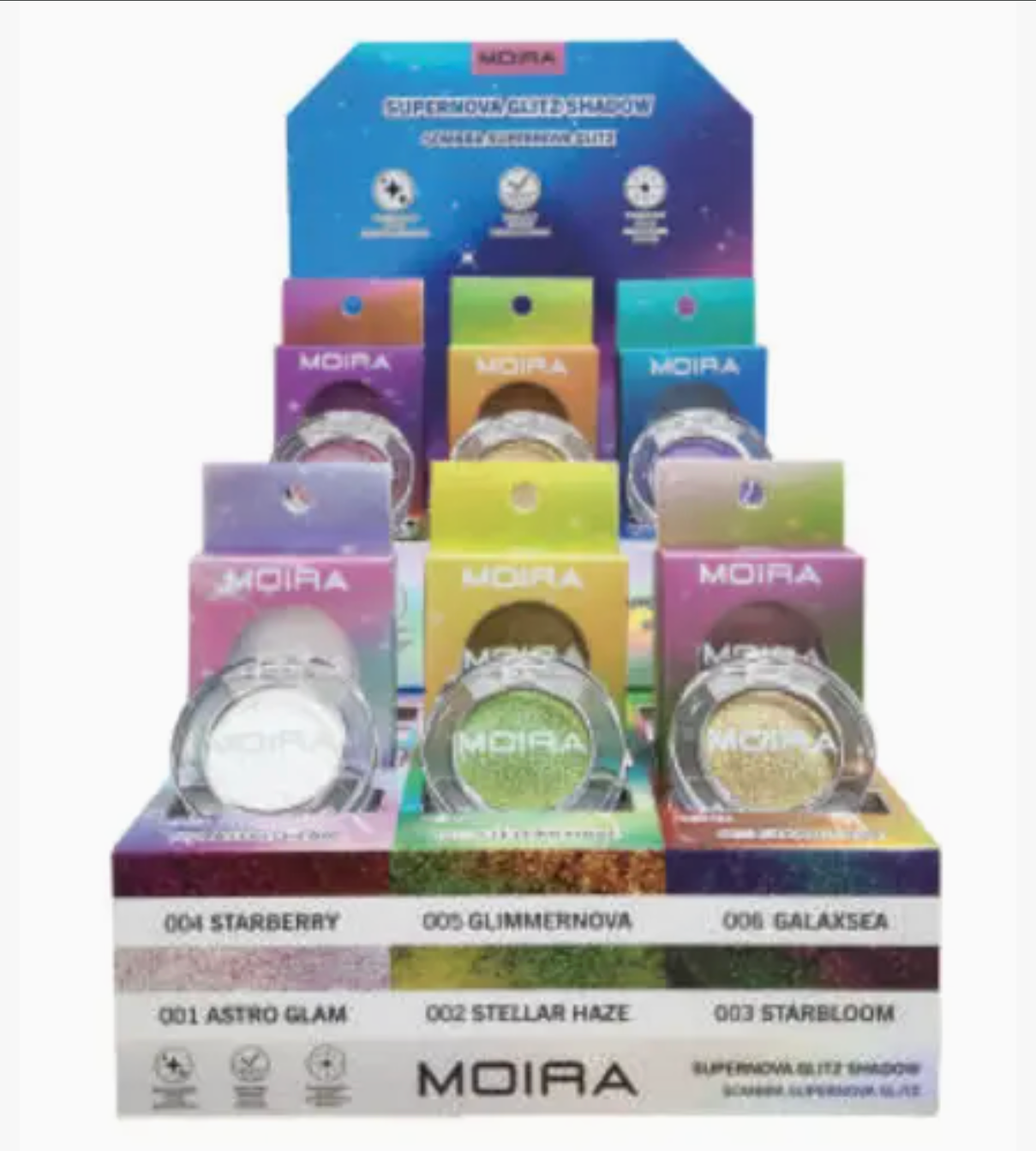 MOIRA- SUPERNOVA GLITZ SHADOW- CARDBOARD DISPLAY