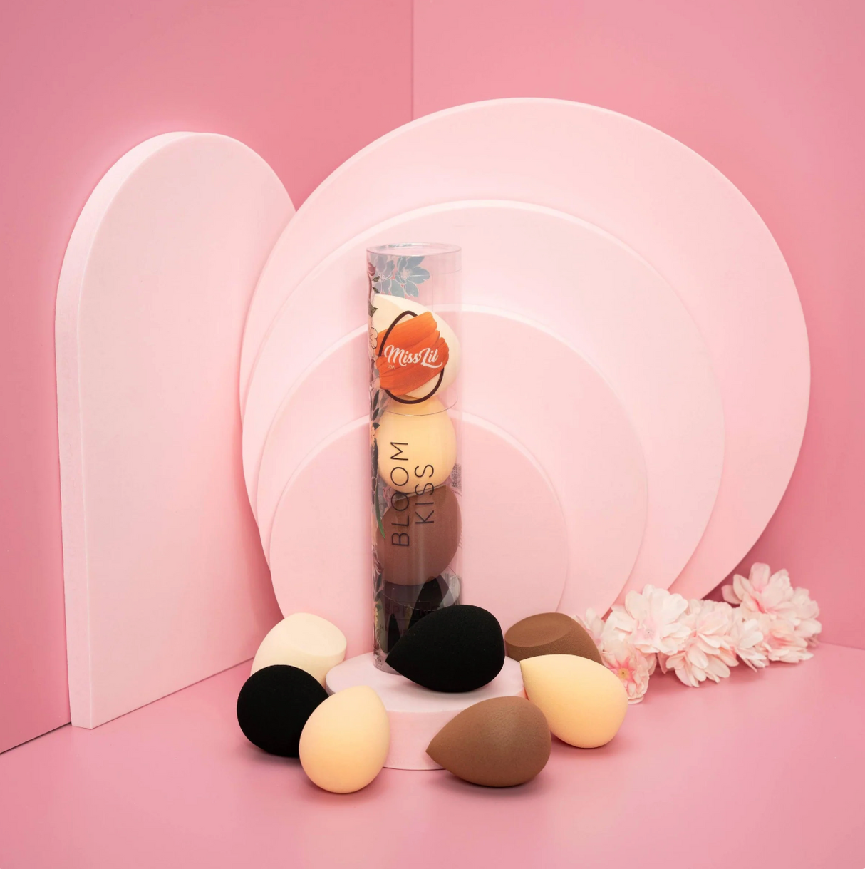 MISS LIL -BLOOM KISS - MAKEUP SPONGES SET 4PC - PACK (6 SET)