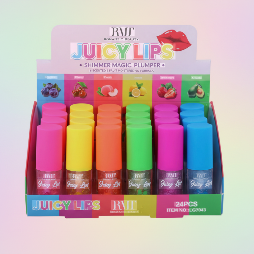 ROMANTIC BEAUTY - JUICY LIPS- LIPGLOSS - DISPLAY(24PCS)