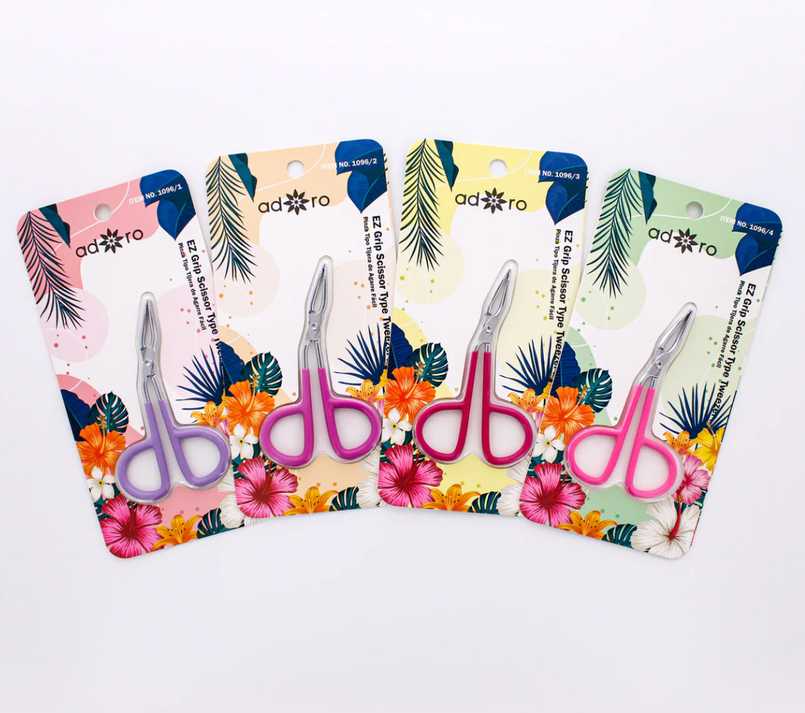 ADORO PROFESSIONAL - SCISSOR TYPE TWEEZER - 12 PCS