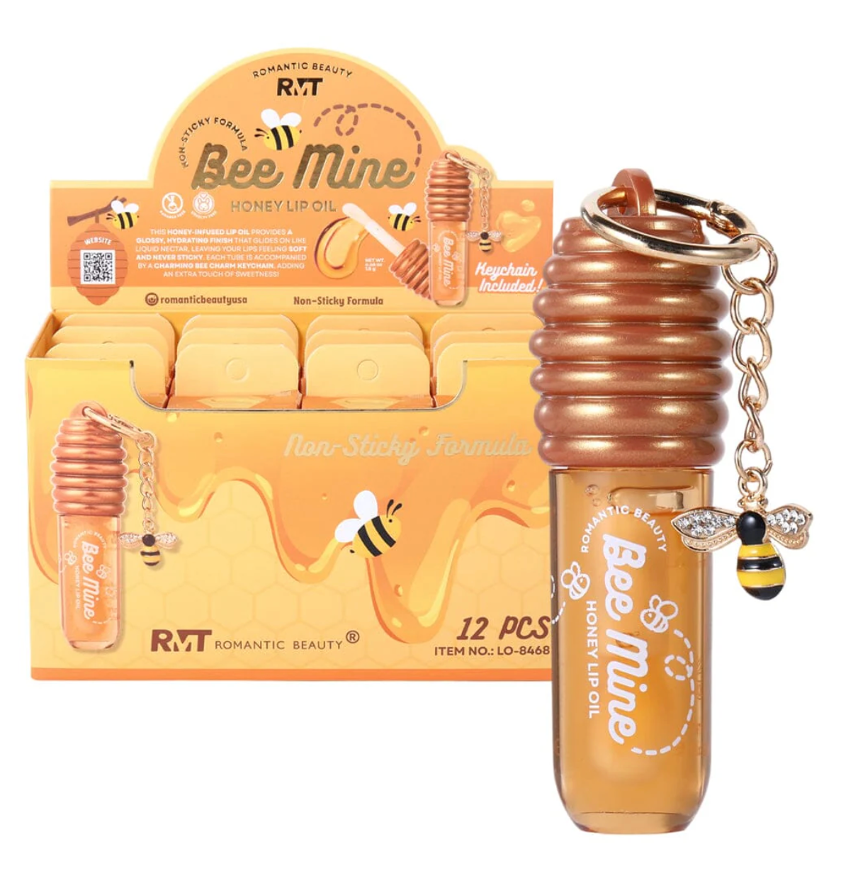 ROMANTIC BEAUTY - BEE MINE HONEY LIP OIL (DISPLAY 12PCS)