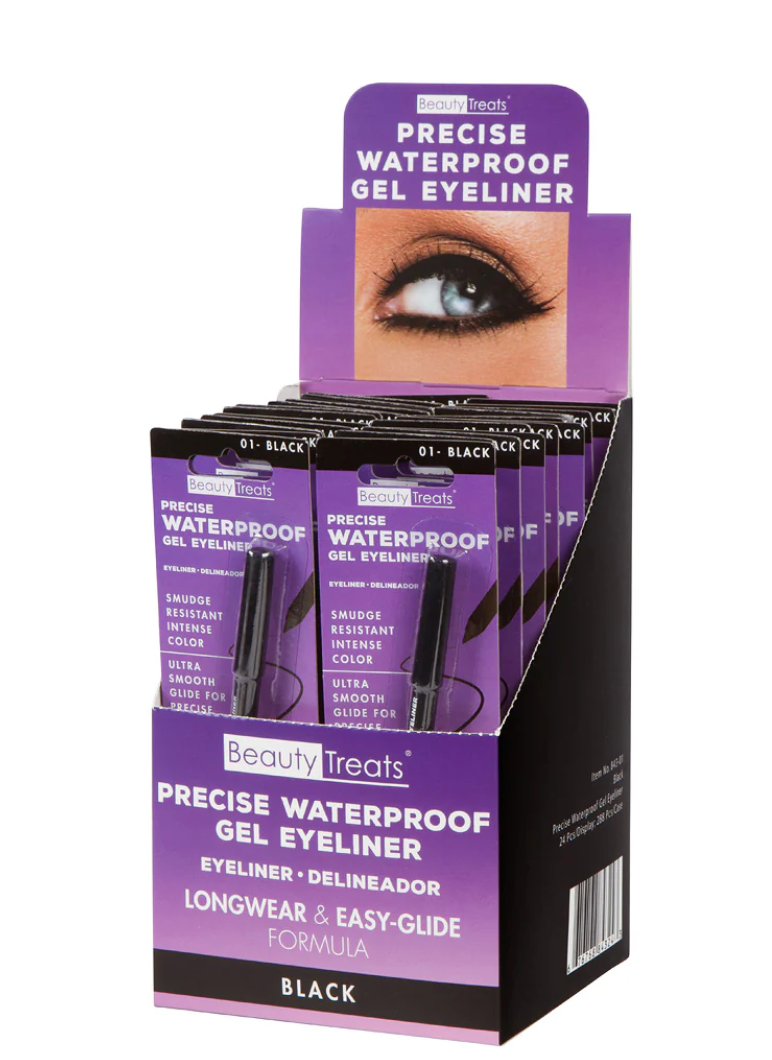 BEAUTY TREATS - PRECISE WATERPROOF GEL EYELINER BLACK - 24 PCS