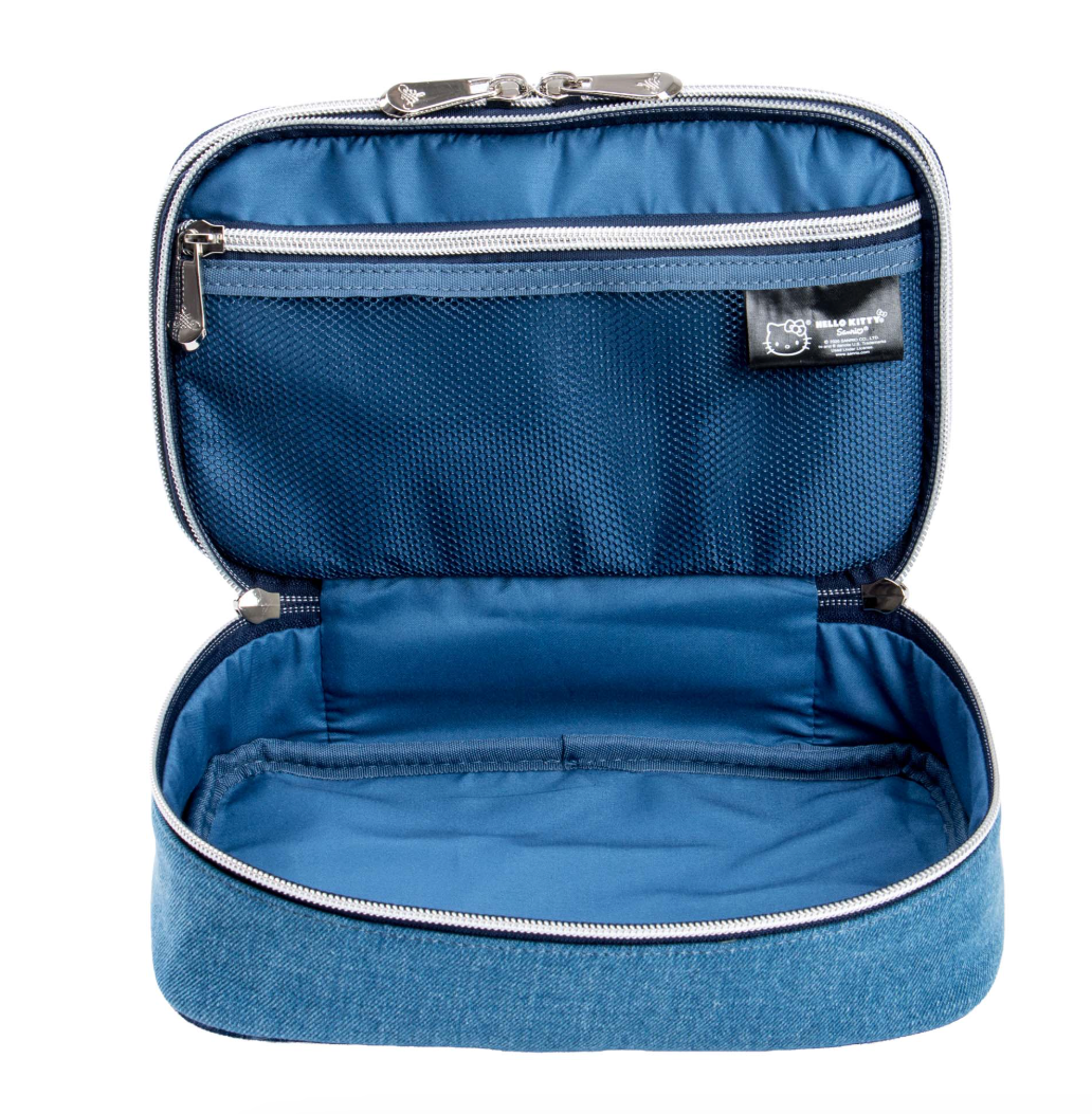 IMPRESSIONS VANITY - HELLO KITTY DENIM LAYERED MAKEUP BAG (1PC)