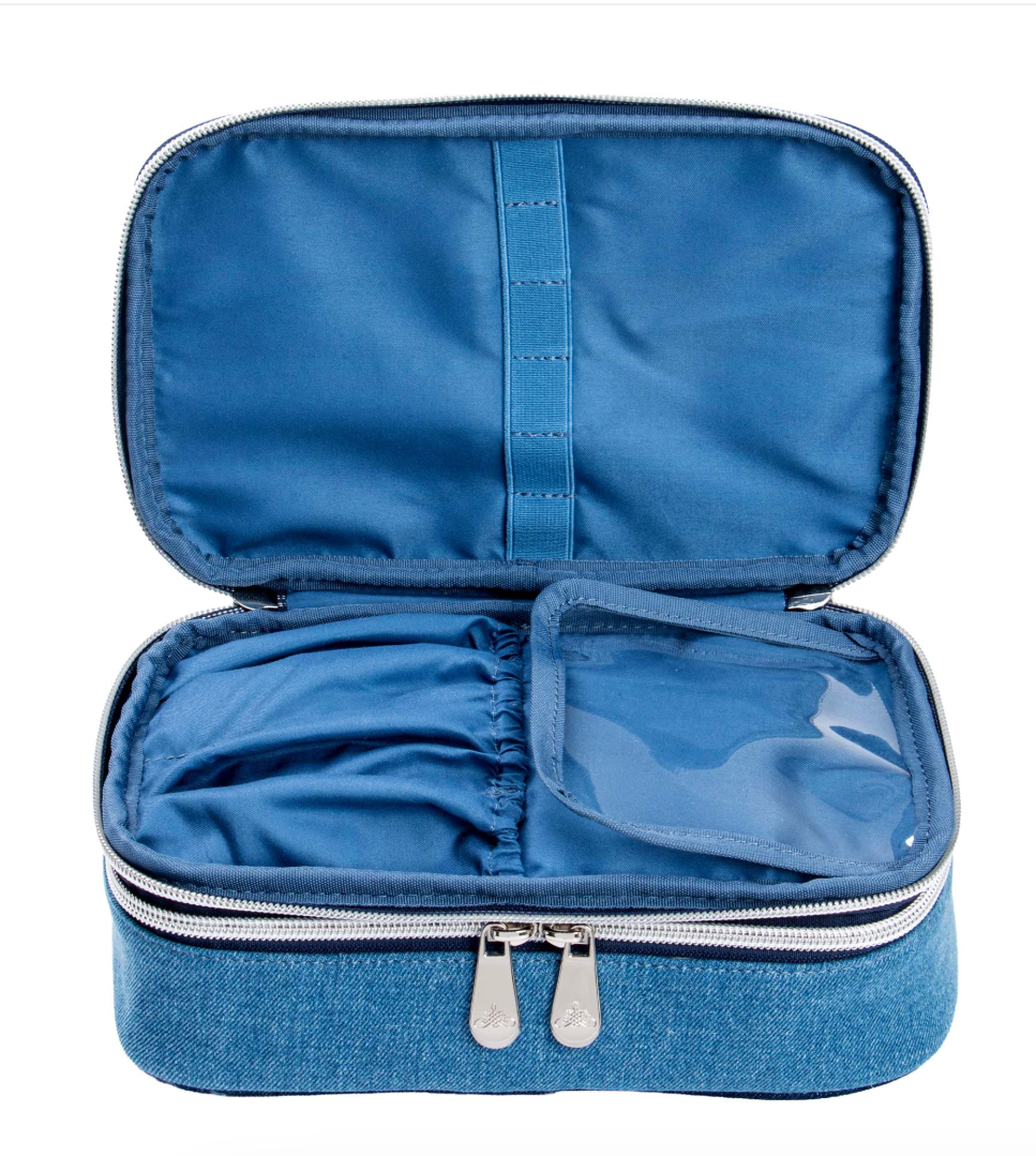 IMPRESSIONS VANITY - HELLO KITTY DENIM LAYERED MAKEUP BAG (1PC)