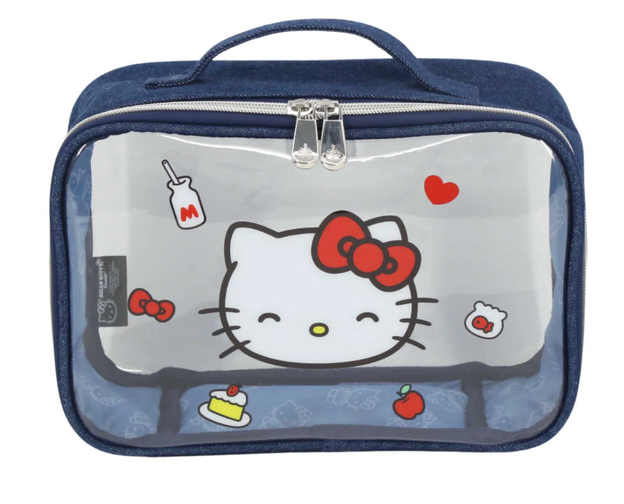 IMPRESSIONS VANITY - HELLO KITTY DENIM 3PC MAKEUP BAG SET (1PC)
