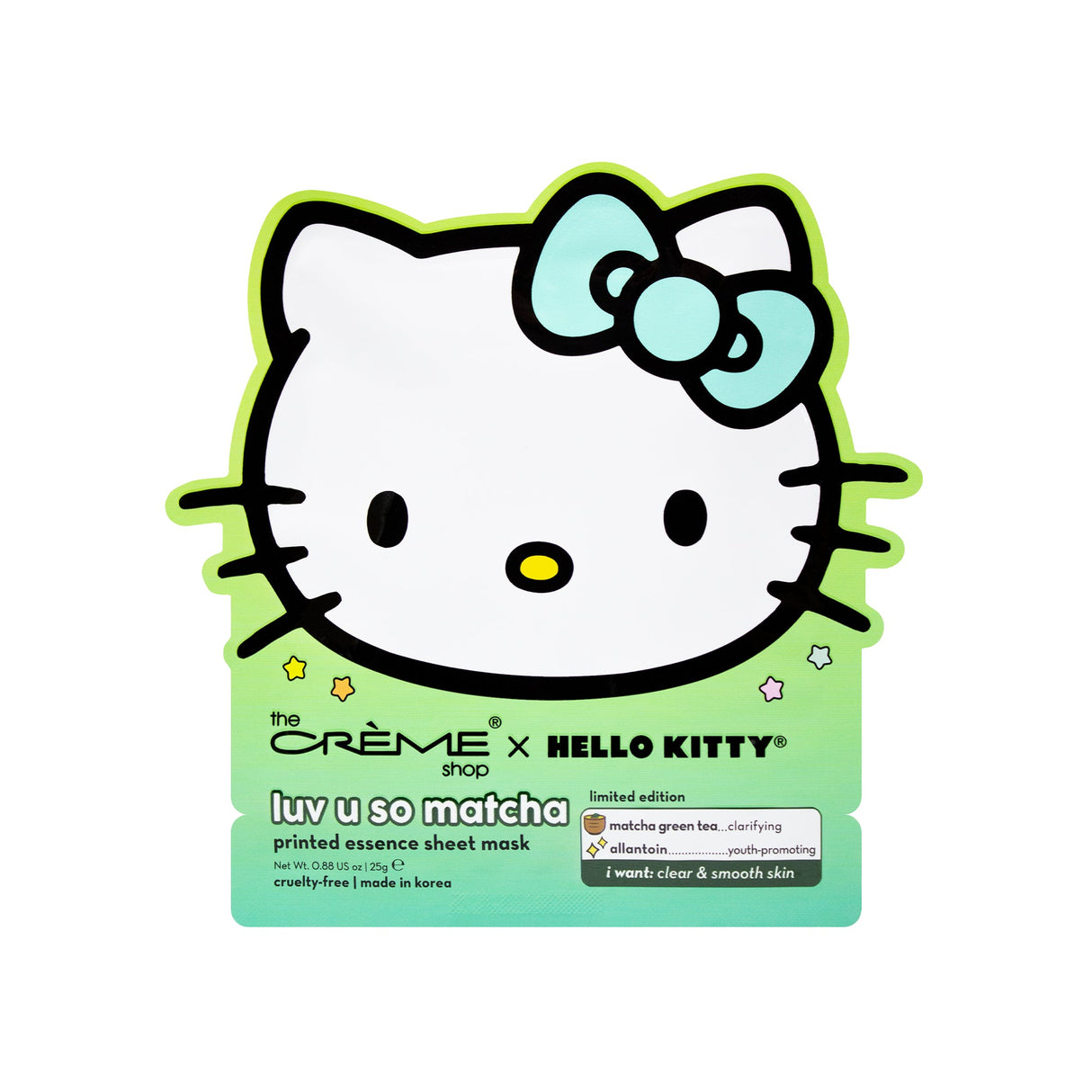 THE CREME SHOP - MASQUE EN FEUILLE D'ESSENCE IMPRIMÉ HELLO KITTY (6PC)