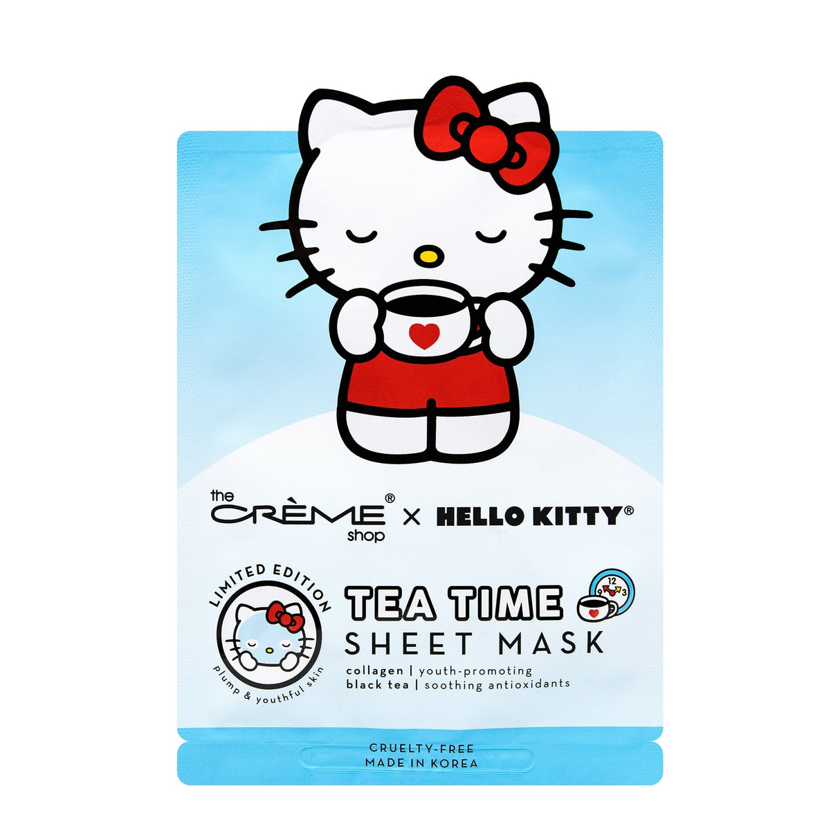 THE CREME SHOP X HELLO KITTY TEA TIME HOJA DE MÁSCARA JUEGO DE 3 PIEZAS (1 JUEGO)
