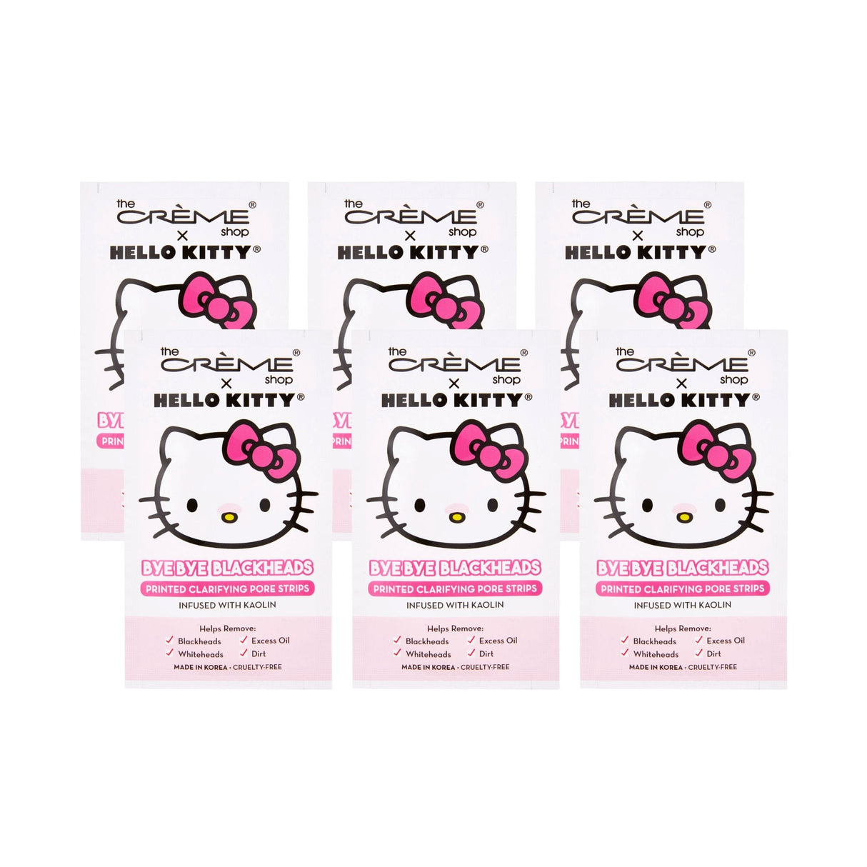 THE CREME - HELLO KITTY BYE BYE BLACKHEADS NOSE PORE STRIPS-(1PC)