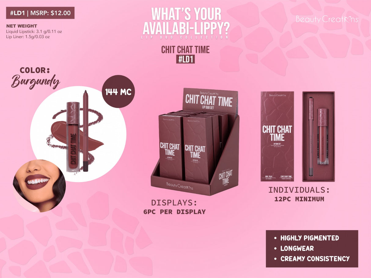 BEAUTY CREATIONS - WHATYOURAVAILABILIPPY LIP DUO SET