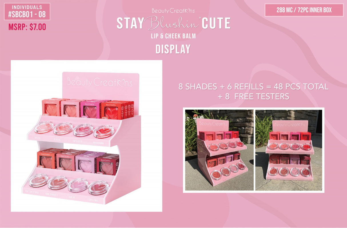 BEAUTY CREATIONS - STAY BLUSHIN CUTE - DISPLAY