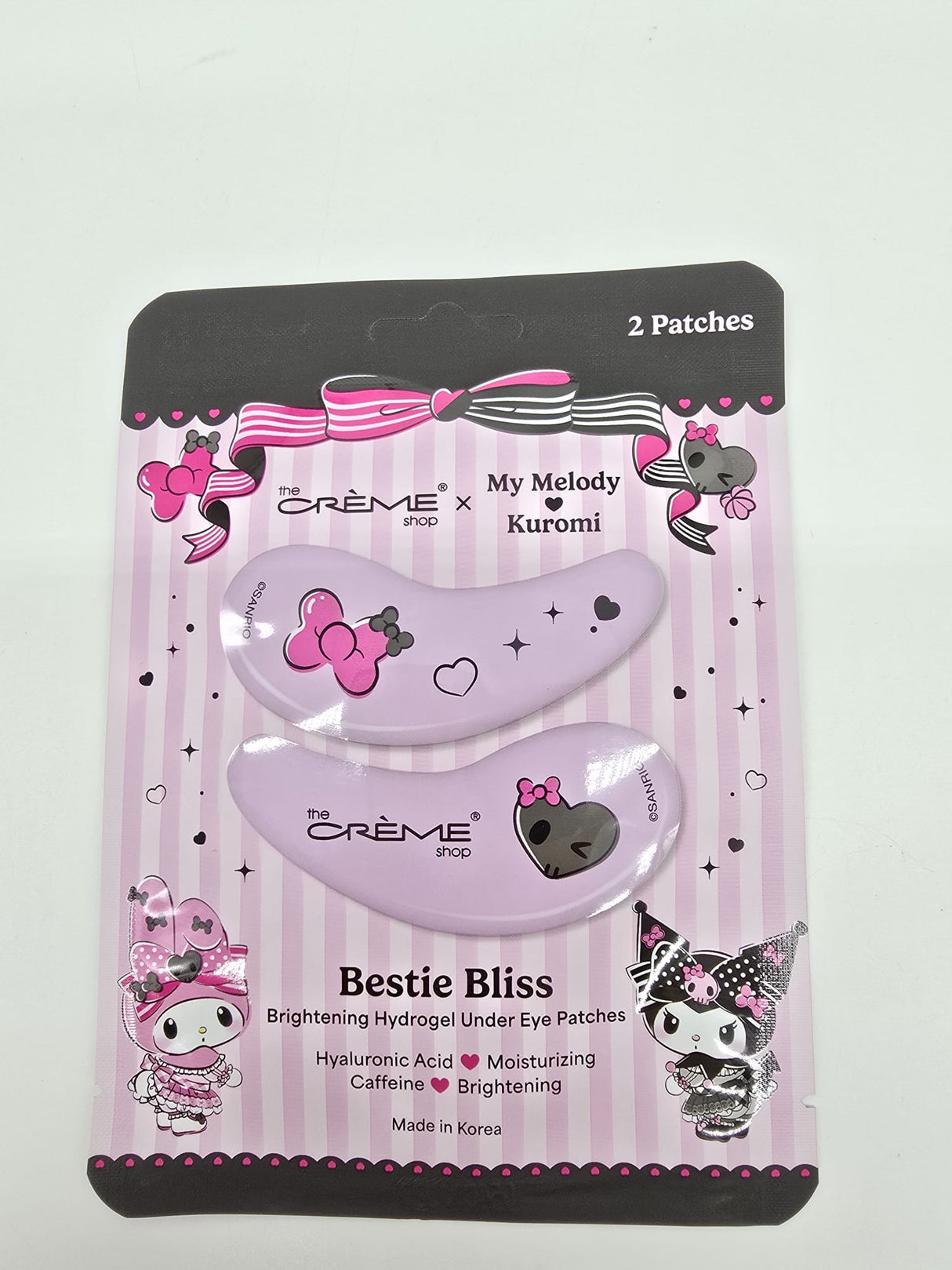 THE CREME SHOP- MY MELODY & KUROMI- BESTIE BLISS- UNDER EYE PATCHES- 6PCS PACK